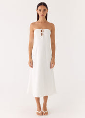 Sun Searching Midi Dress - White