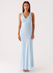 Sundance Chiffon Maxi Dress - Blue