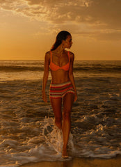 Sunset Stripe Micro Shorts - Sunset Stripe