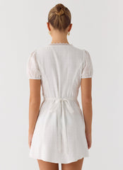 Sweet Lullaby Mini Dress - White