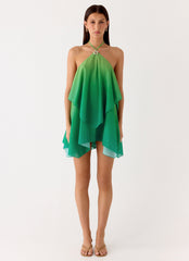 Twin Flame Mini Dress - Green Gradient