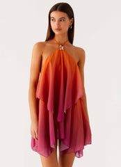 Twin Flame Mini Dress - Orange Gradient