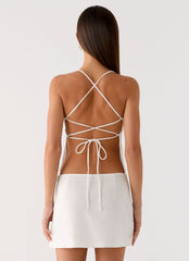 Under Heat Mini Skirt - White