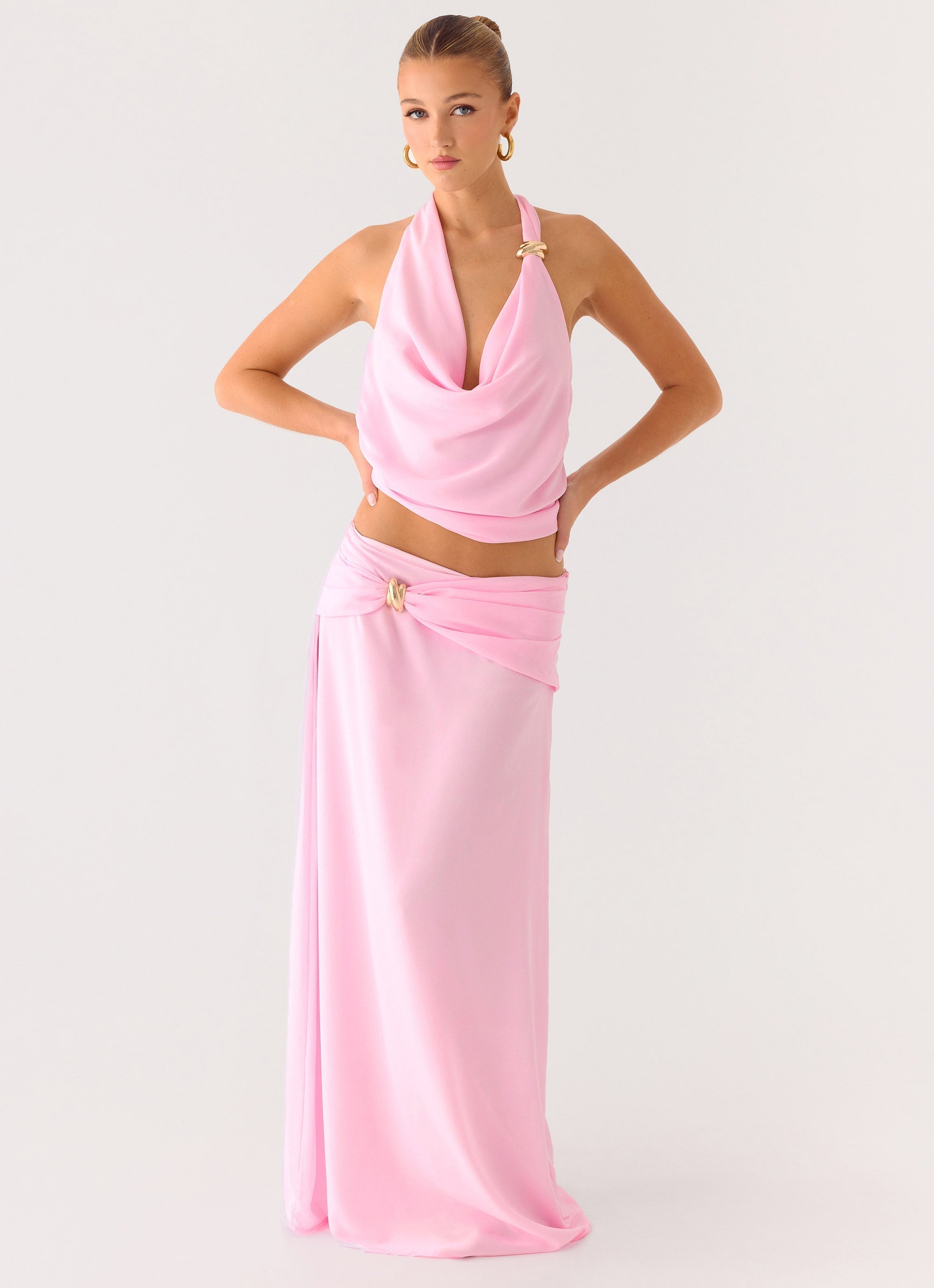 Anuhea Cowl Top - Pink