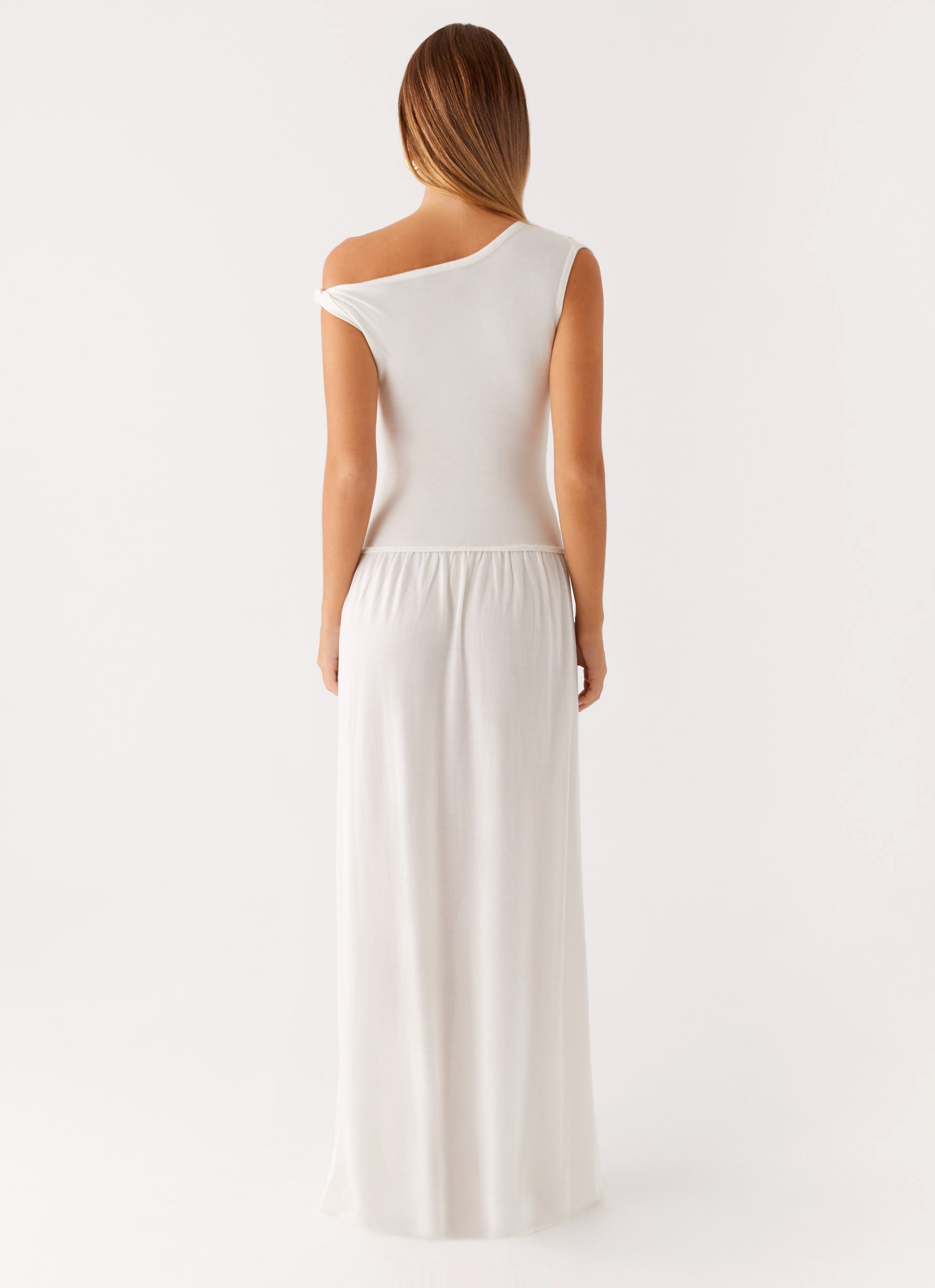 Ardella One Shoulder Maxi Dress - Ivory