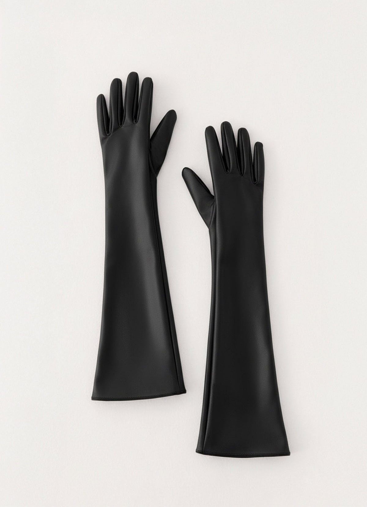 Attalina Faux Leather Gloves - Black
