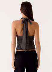 Aylssa Halter Top - Ash