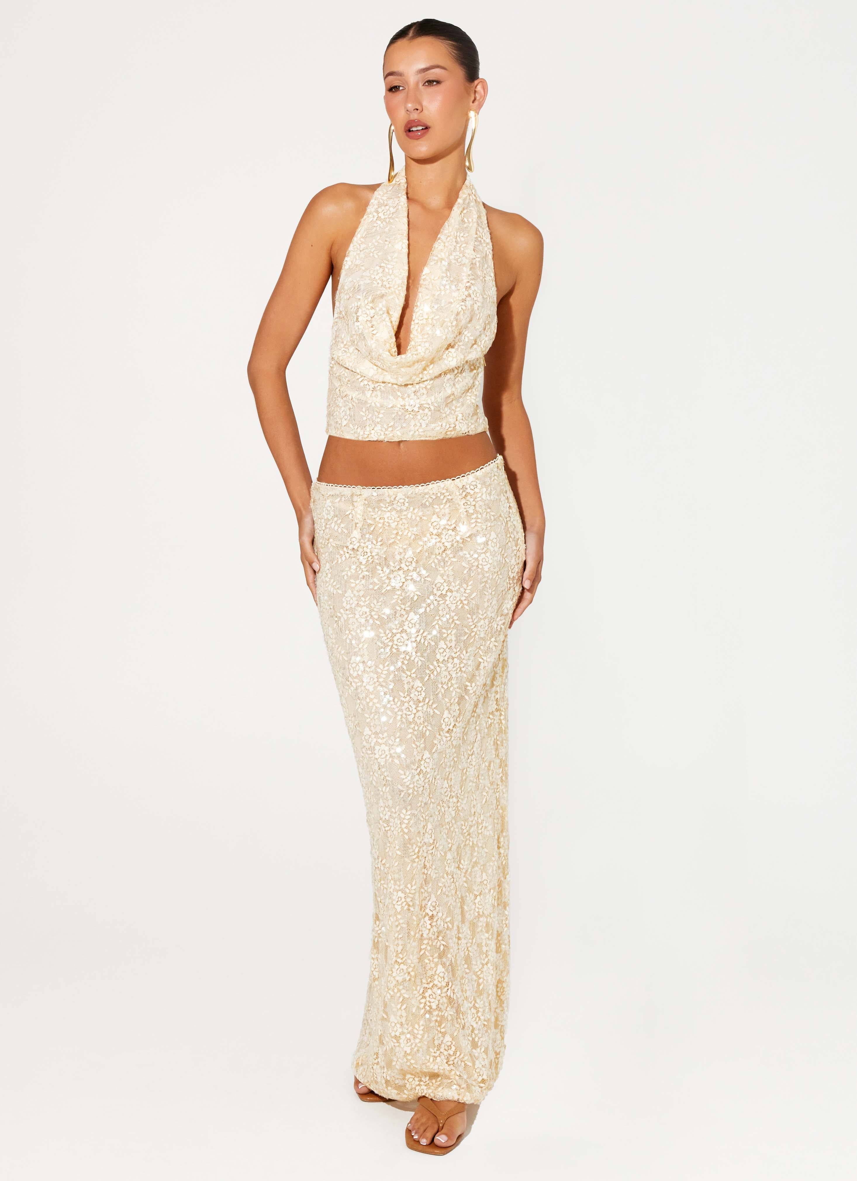 Bling It On Cowl Top - Ivory