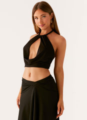 Calisa Cowl Top - Black