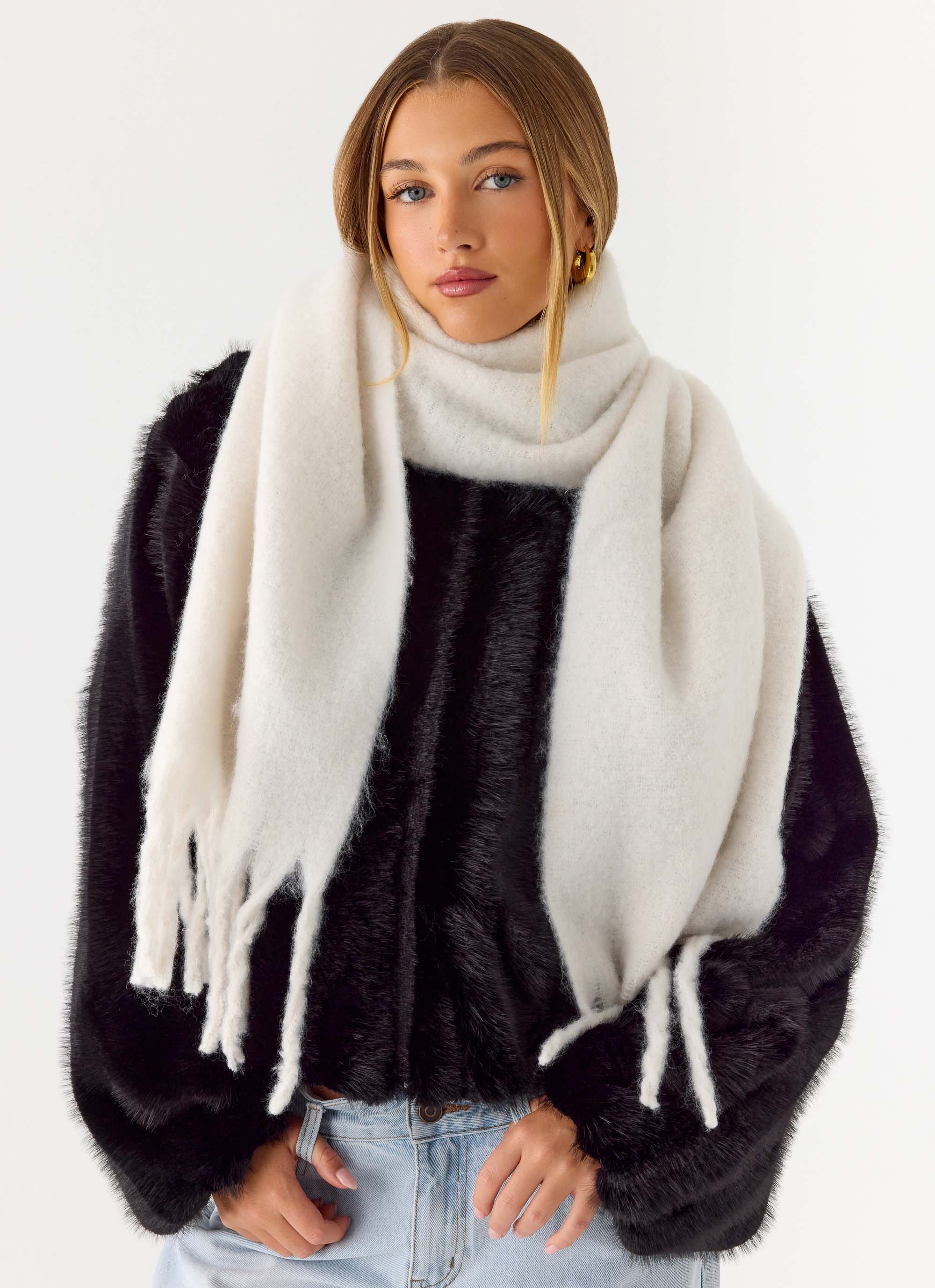 Cocoa Crush Scarf - Cream