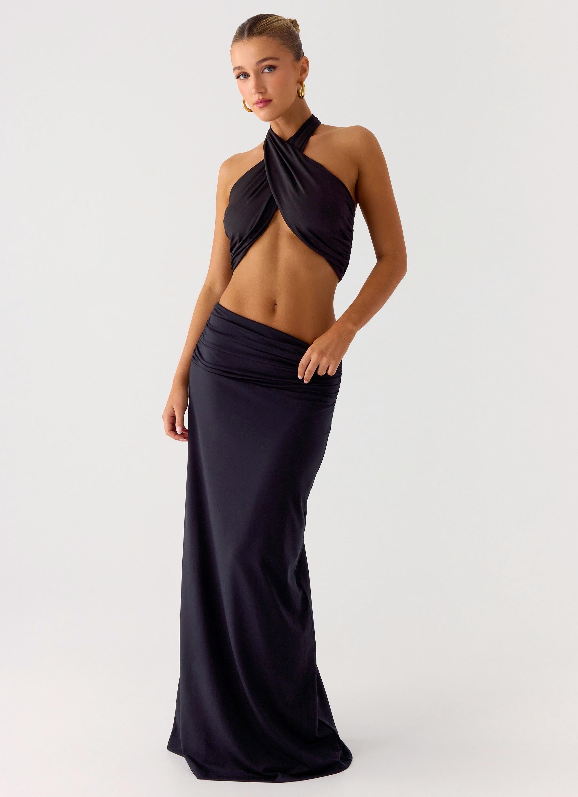 Coletta Wrap Top - Black