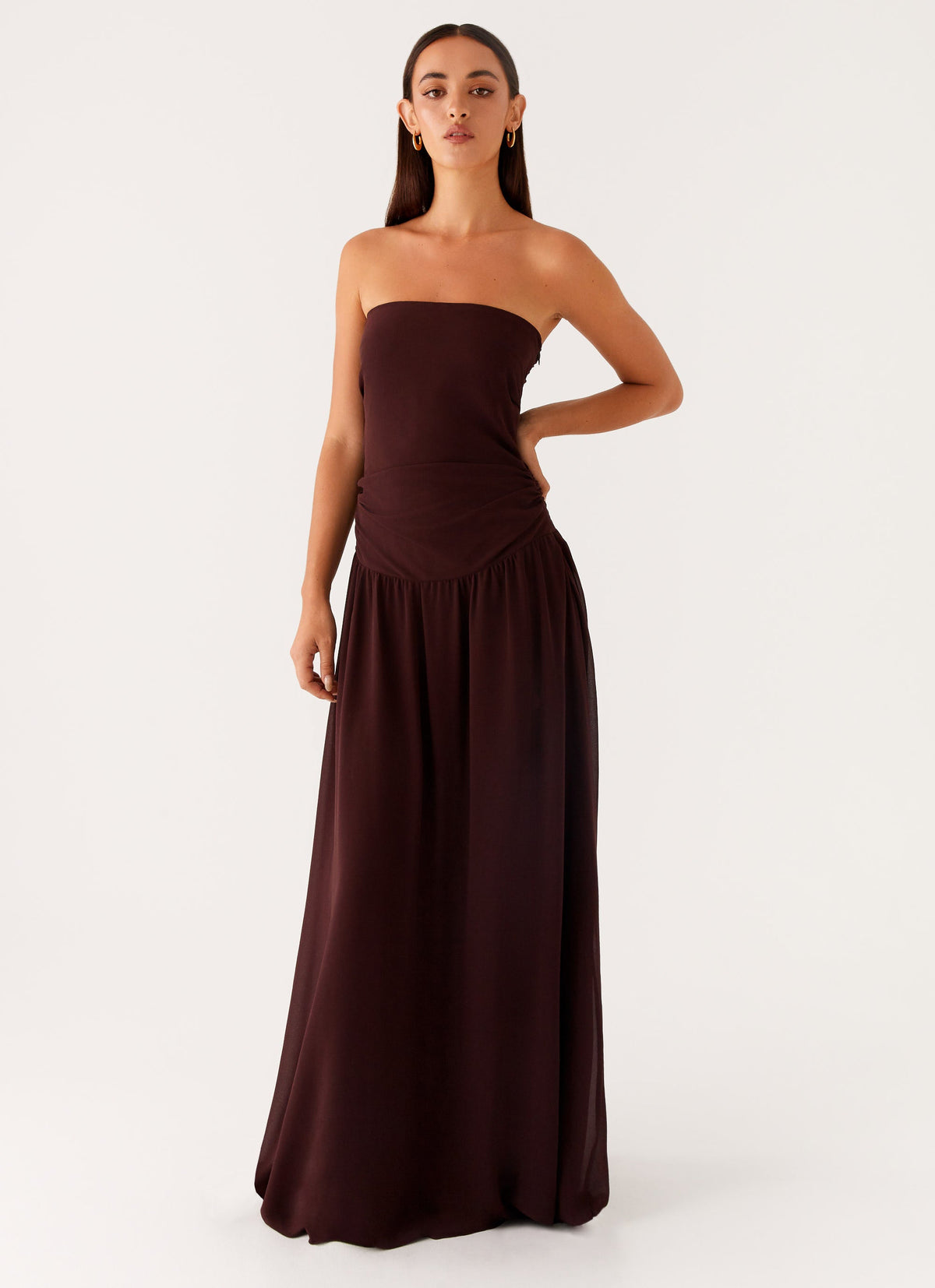 Covia Strapless Maxi Dress - Dark Chocolate