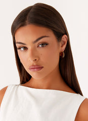 Hugo Earrings - Brown