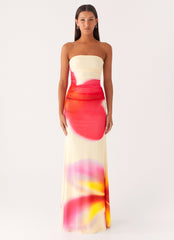 Iroha Strapless Maxi Dress - Frangipani Yellow