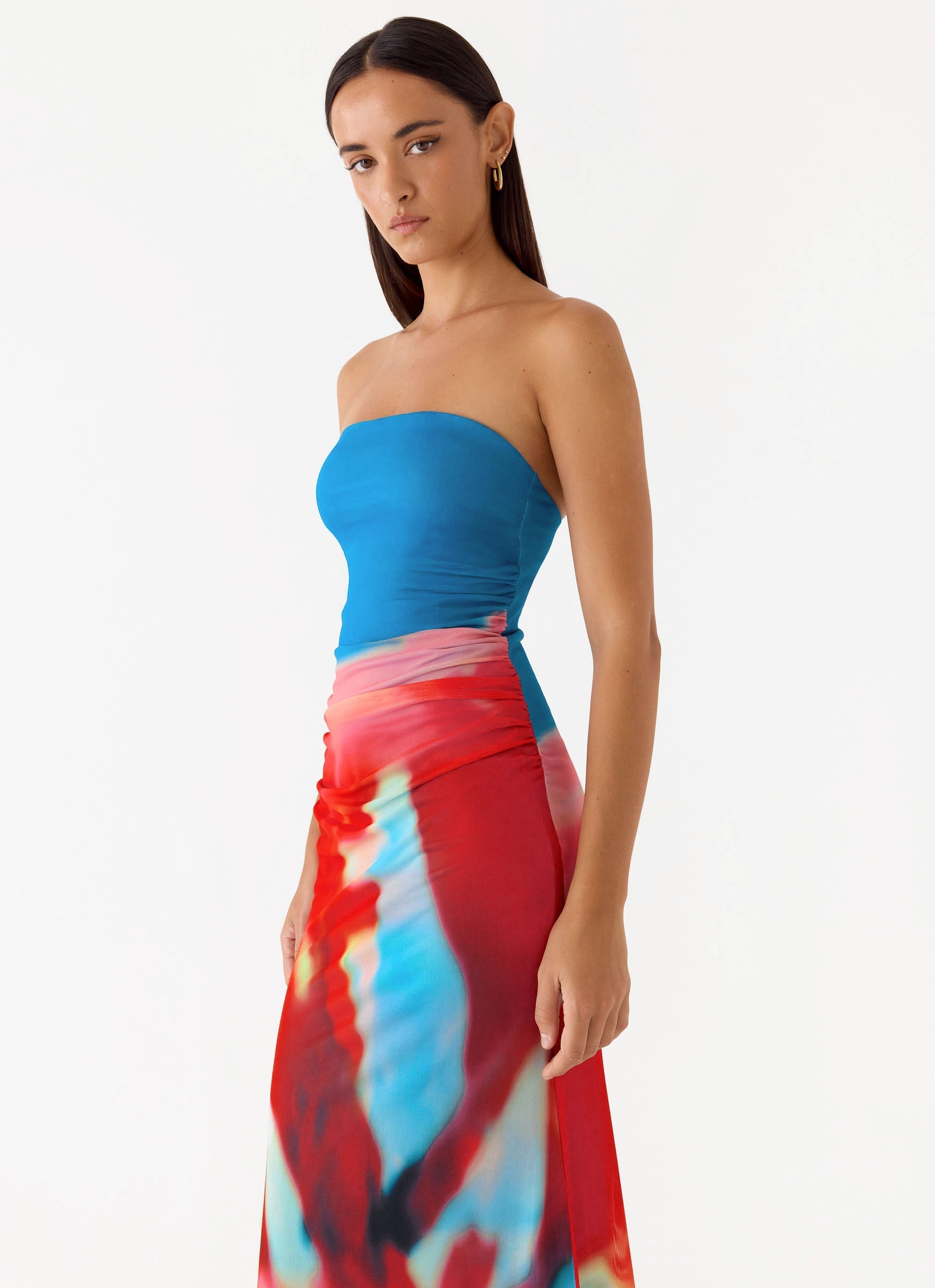 Iroha Strapless Maxi Dress - Twilight Petal