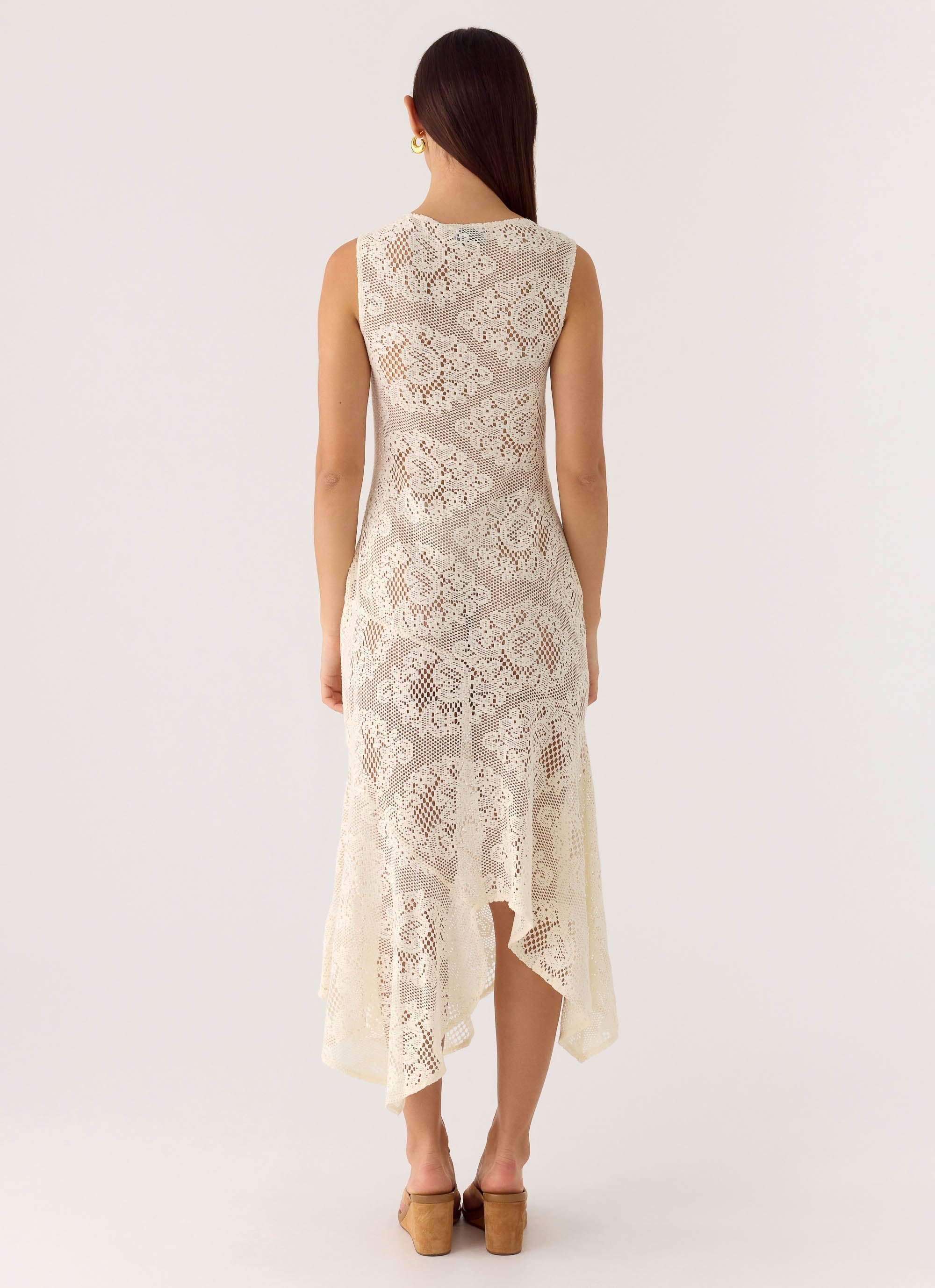 Janayia Midi Dress - Ivory