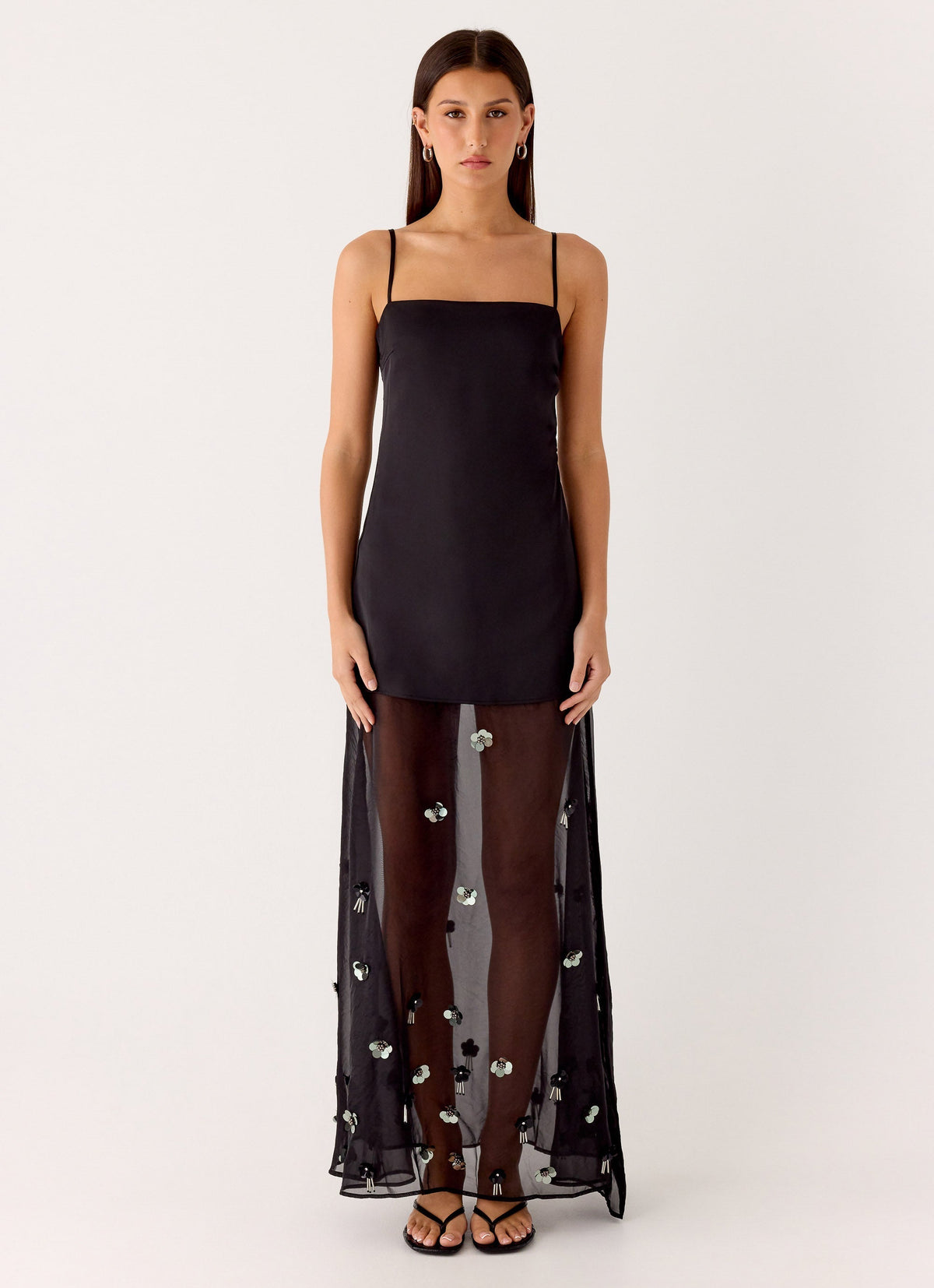 Jesiah Embellished Maxi Dress - Black