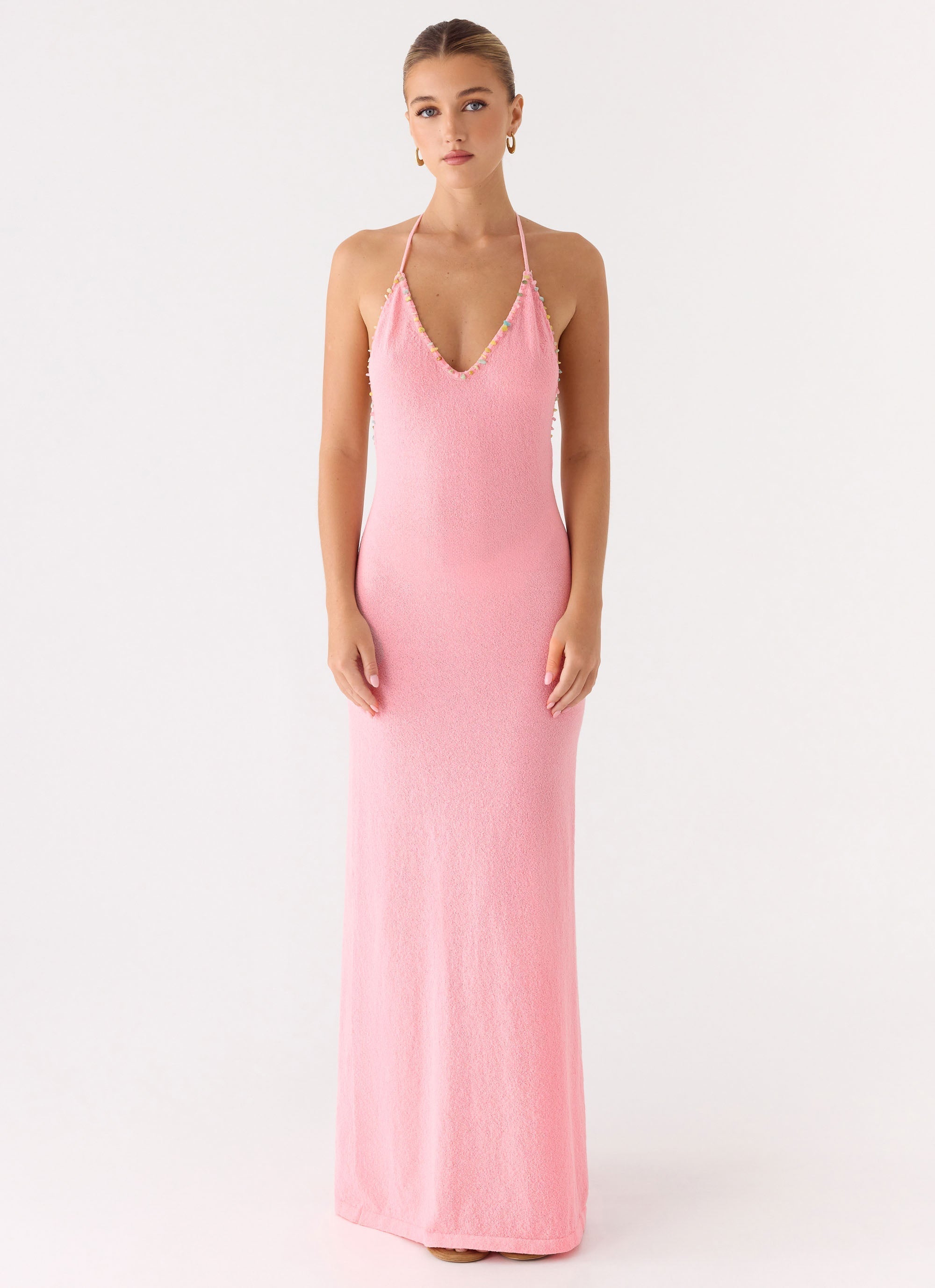 Jianna Knit Maxi Dress - Pink
