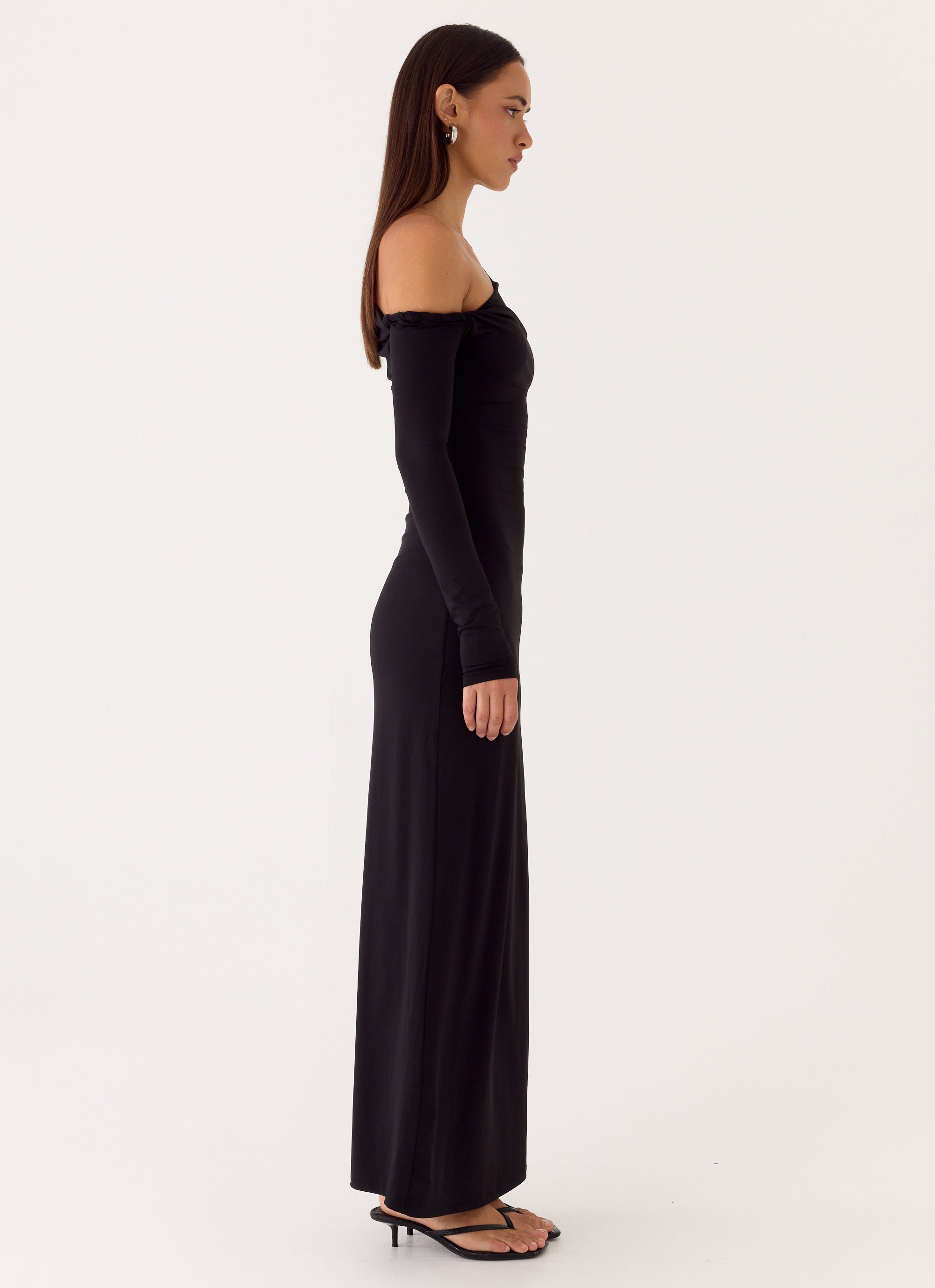 Jordana Twist Maxi Dress - Black