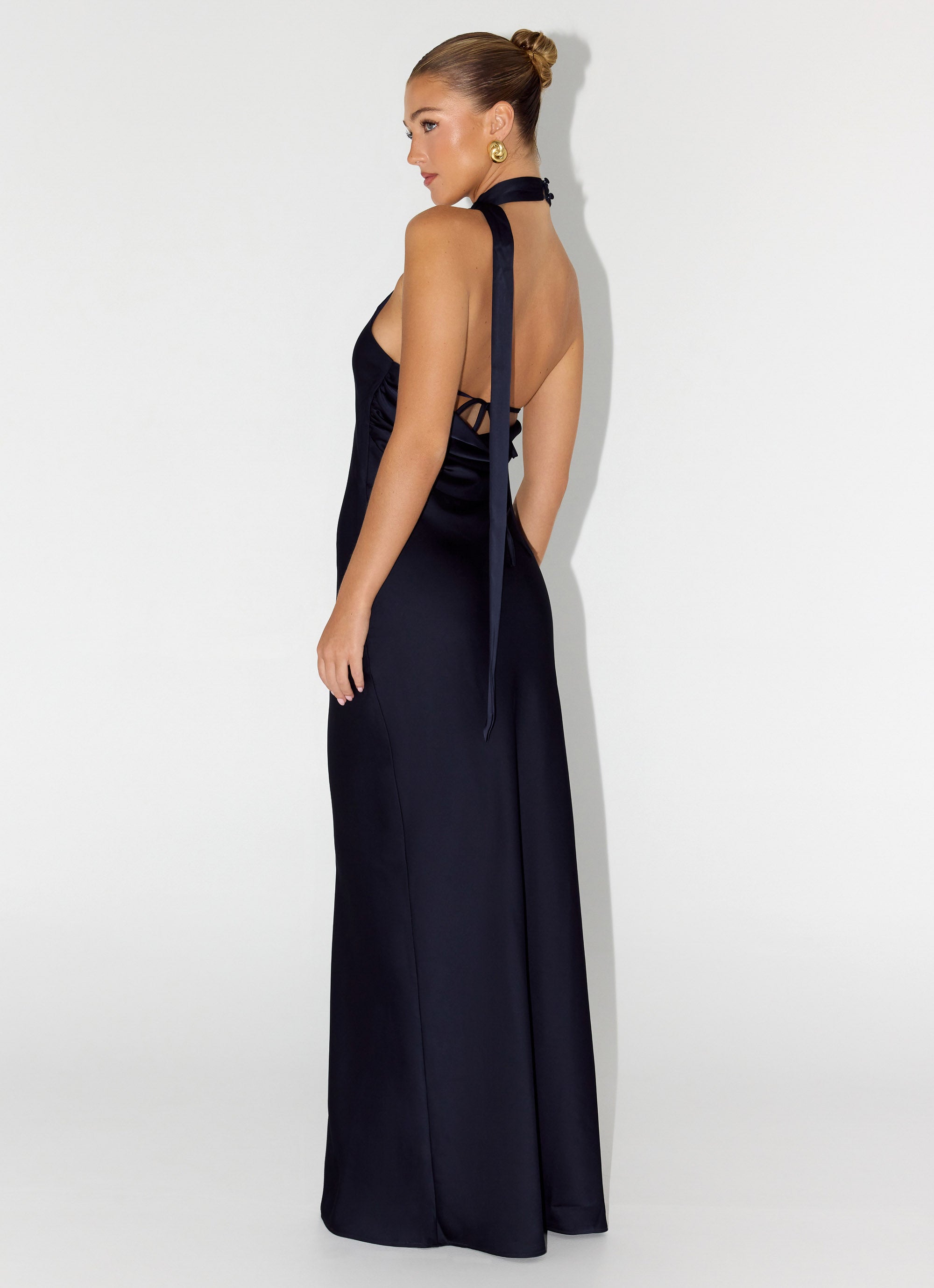 Keena Scarf Maxi Dress - Navy