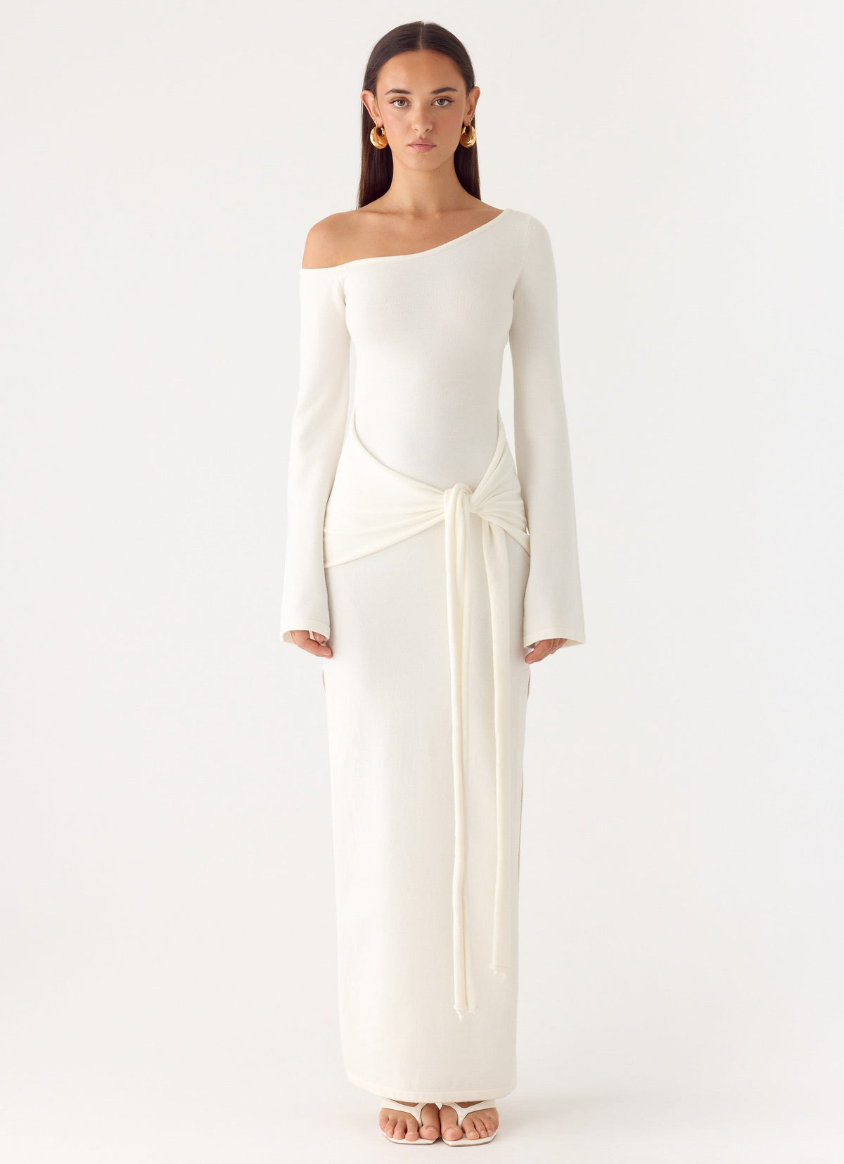 Kova Knit Maxi Dress - White