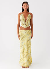 Kylo Low Rise Maxi Skirt - Yellow Tie Dye