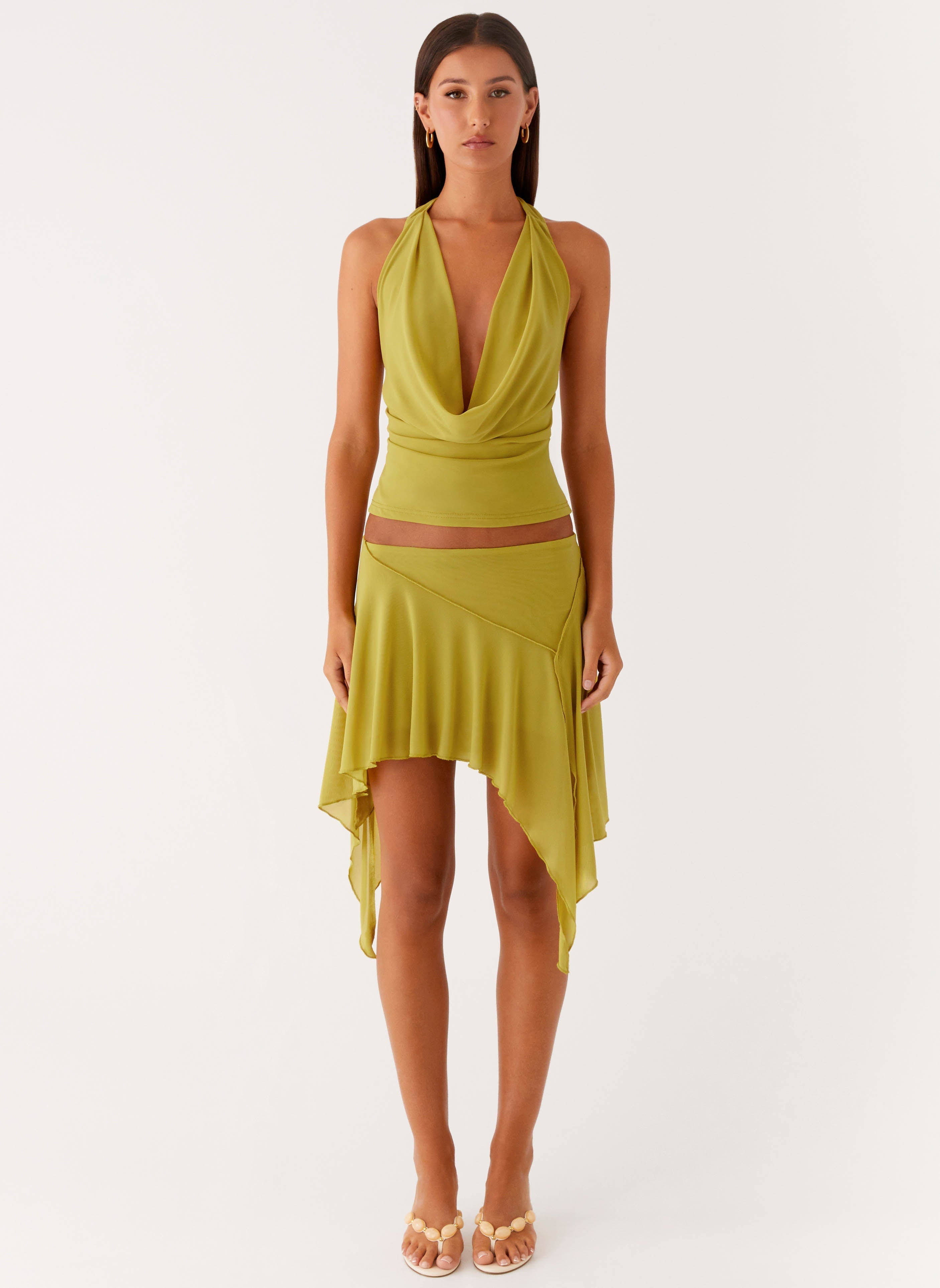 Lustra Cowl Top - Lime