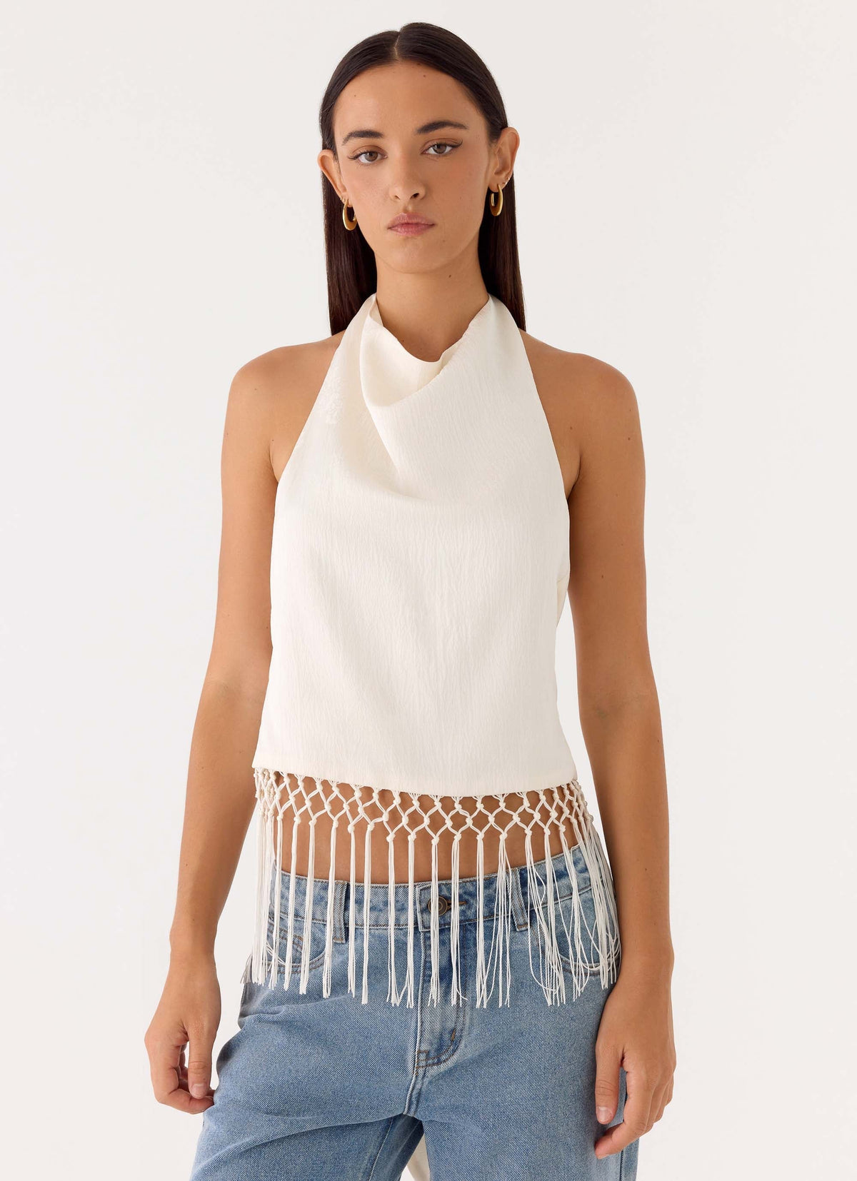 Mania Tassel Top - Ivory