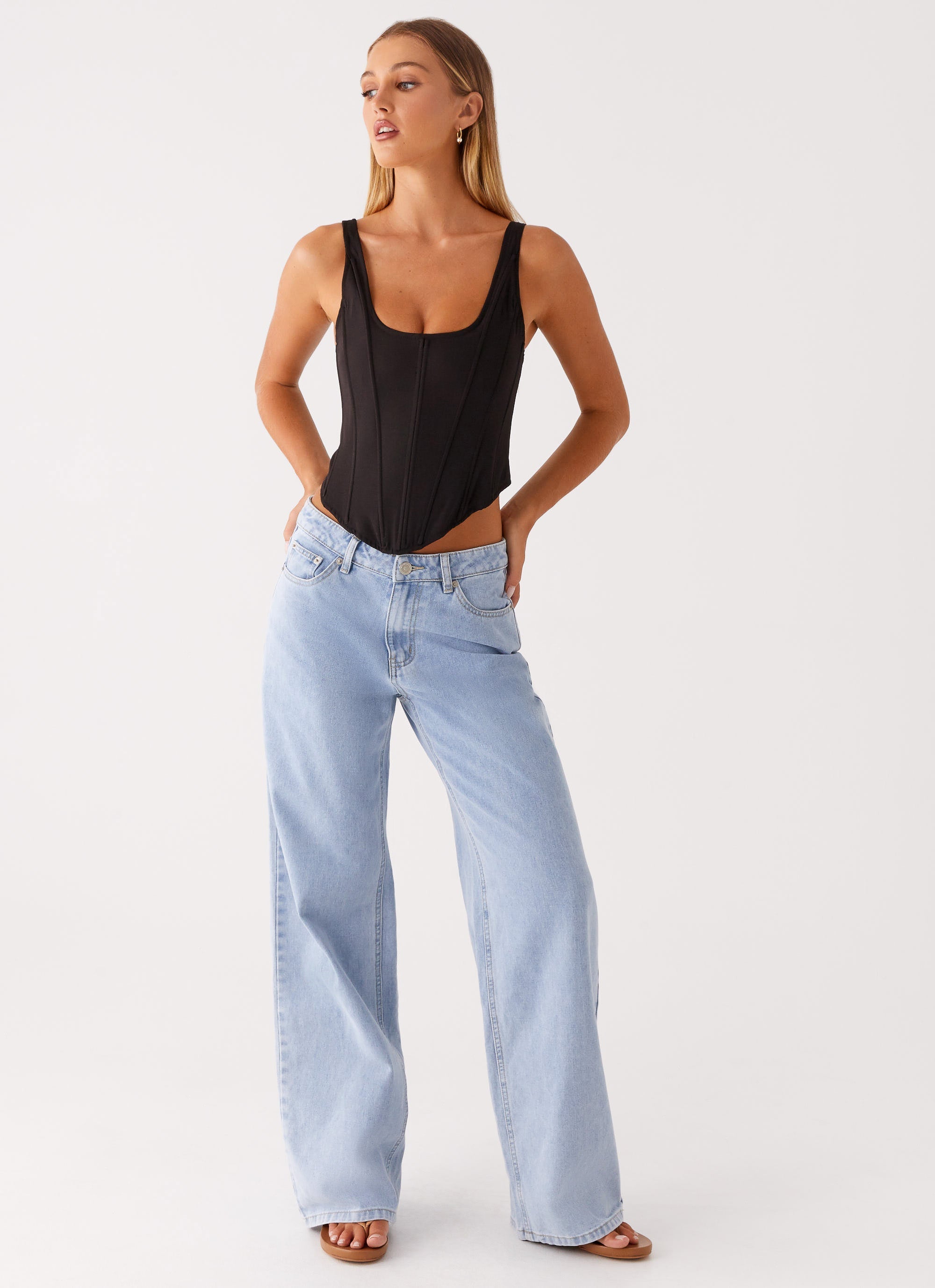 Narelle Corset Top - Black