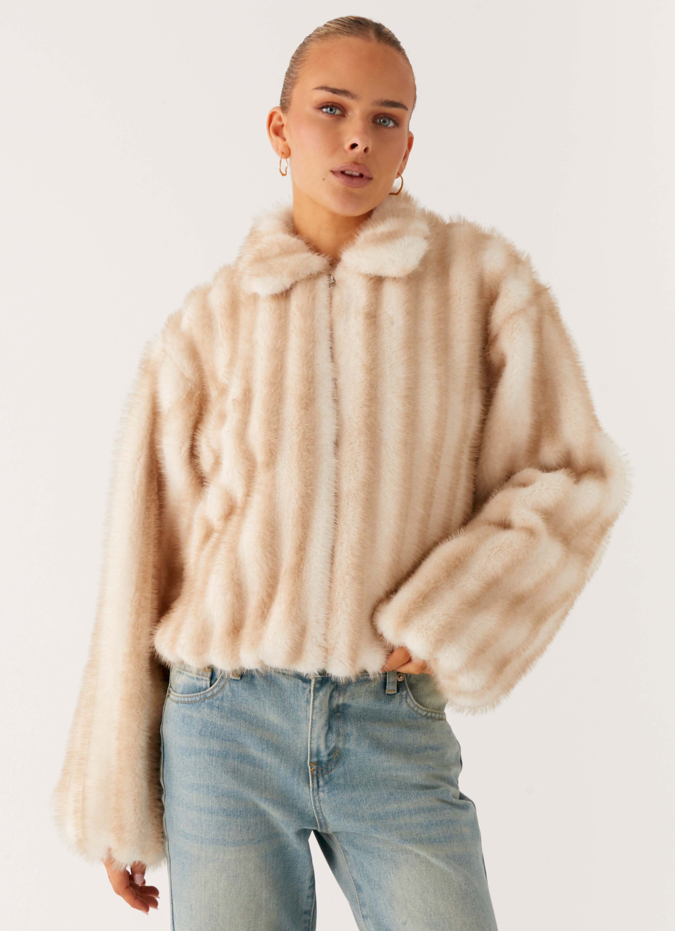 Naylor Faux Fur Jacket - Blonde