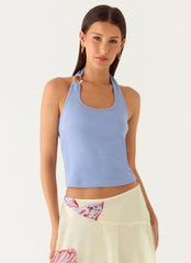 Nera Halter Top - periwinkle