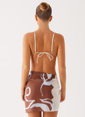 Ocean Is Calling Mini Sarong - Bloom Wave Print