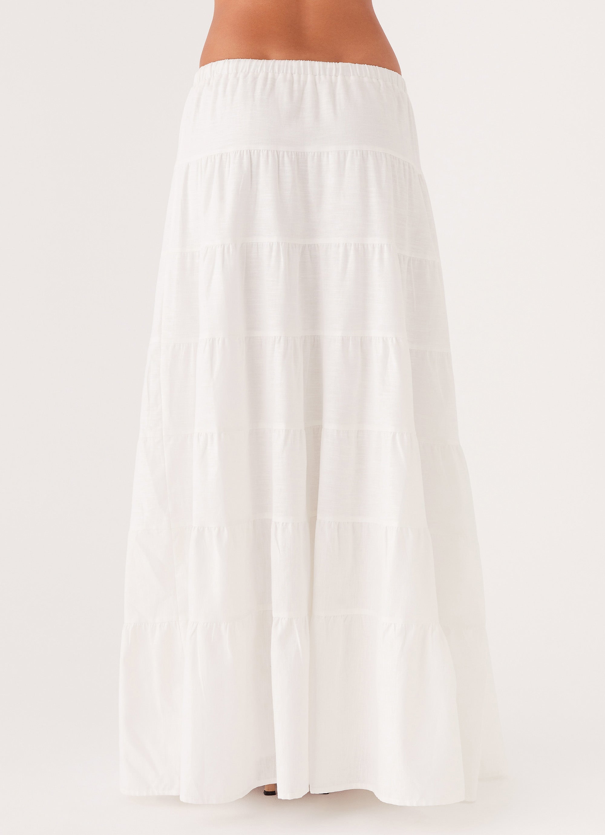 Mariella Linen Maxi Skirt - White