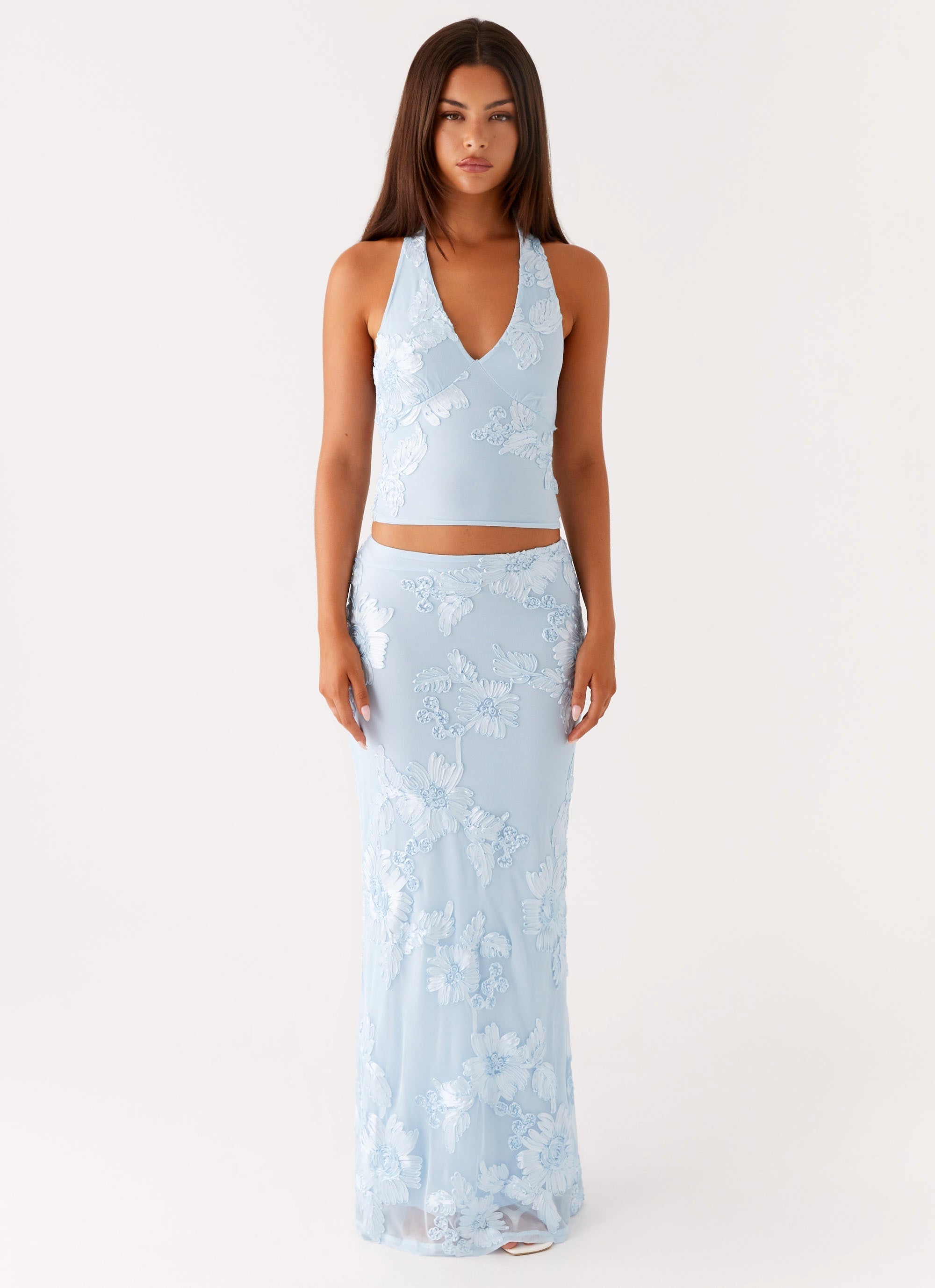 Radiate Halterneck Top - Blue