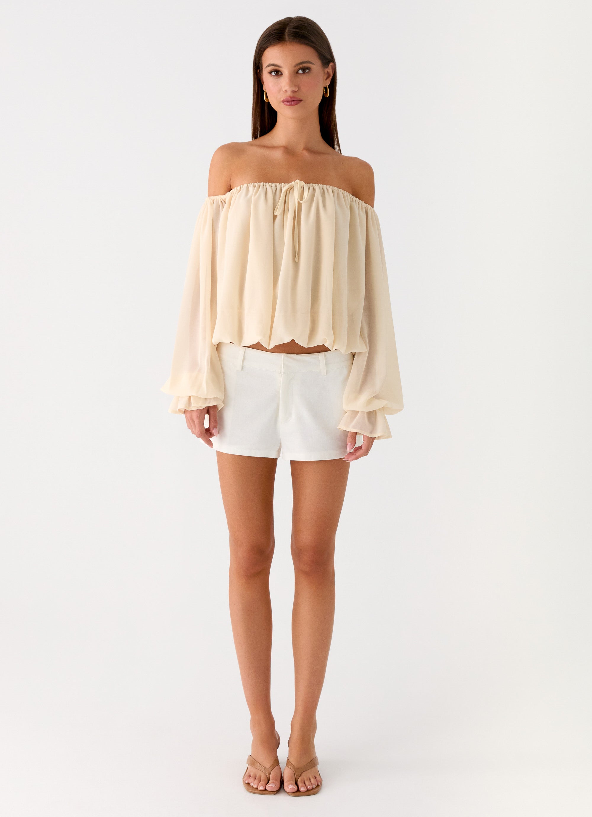 Sandali Off Shoulder Top - Cream