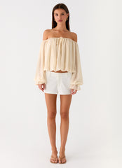 Sandali Off Shoulder Top - Cream