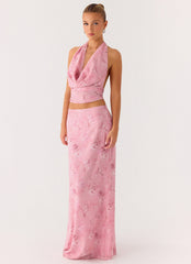 Soulful Low Rise Maxi Skirt - Vintage Floral