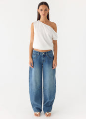 Stick Around Top - White