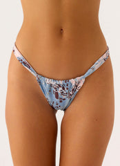 Tainy Scrunch Bikini Bottoms - Aqua Blur