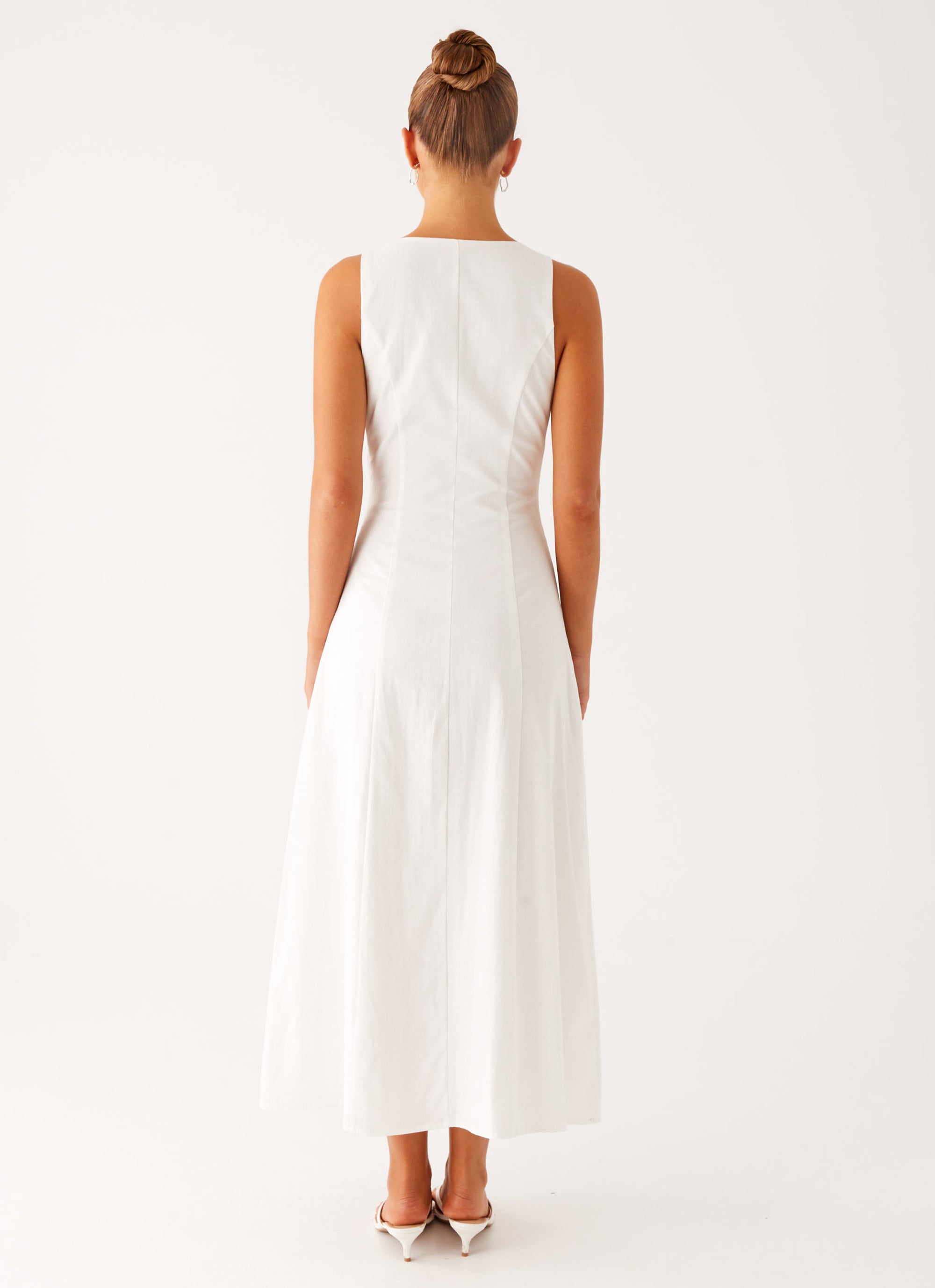 Tamsin Linen Maxi Dress - White