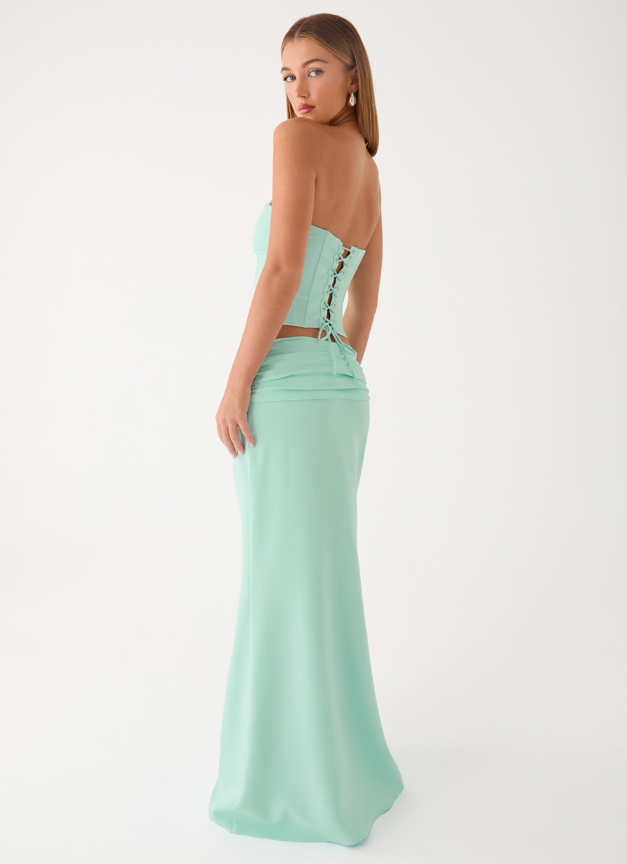 Tillie Maxi Skirt - Aqua
