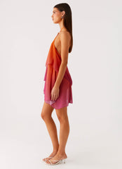 Twin Flame Mini Dress - Orange Gradient