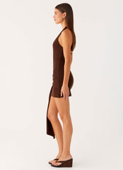 Vedetta Mini Dress - Chocolate