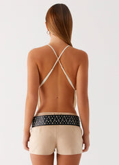 Zira Backless Top - Light Beige